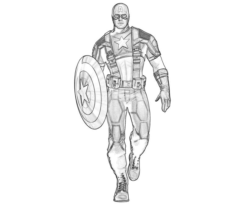 ぬりえページ: キャプテン・アメリカ (スーパーヒーロー) #76574 - 無料の印刷可能なぬりえページ