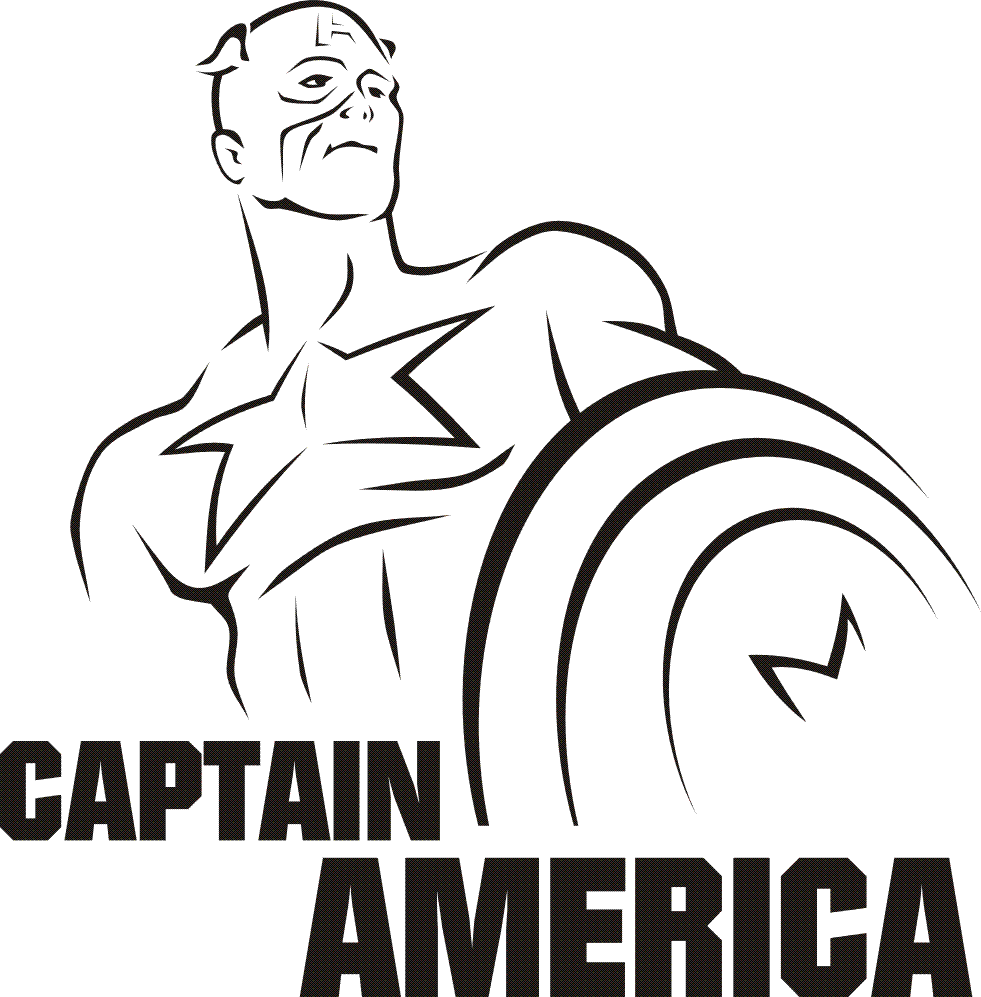 ぬりえページ: キャプテン・アメリカ (スーパーヒーロー) #76627 - 無料の印刷可能なぬりえページ