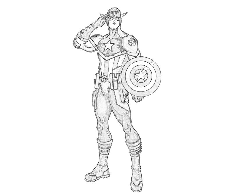 ぬりえページ: キャプテン・アメリカ (スーパーヒーロー) #76648 - 無料の印刷可能なぬりえページ