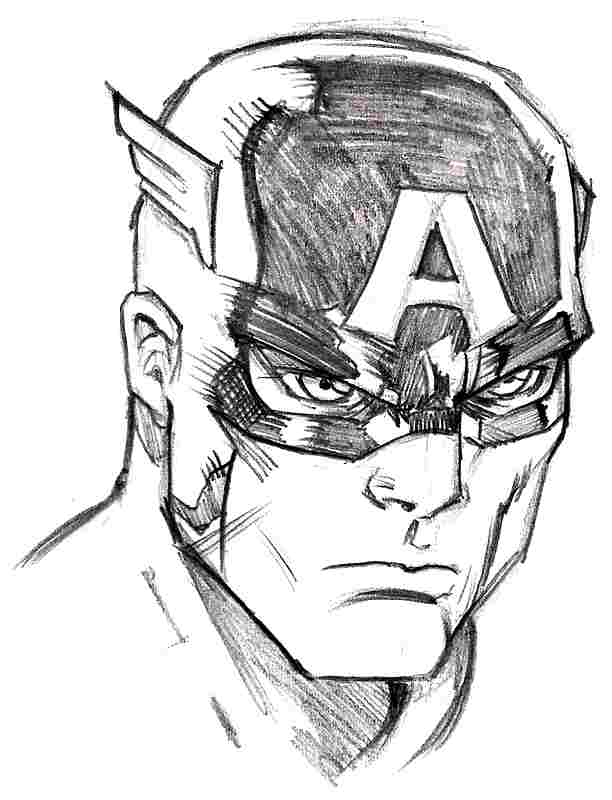ぬりえページ: キャプテン・アメリカ (スーパーヒーロー) #76665 - 無料の印刷可能なぬりえページ