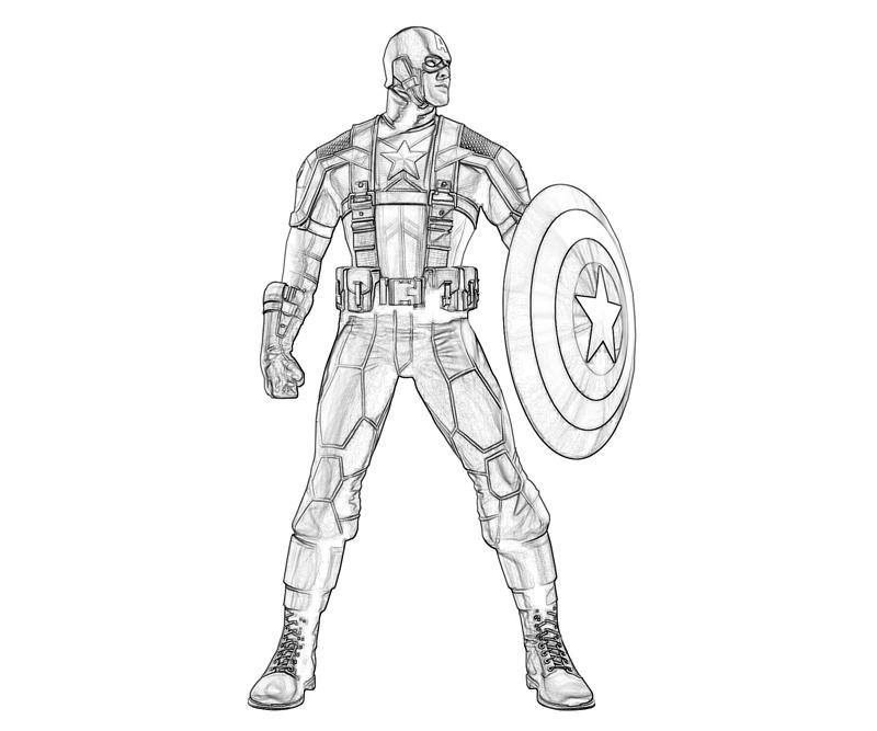 ぬりえページ: キャプテン・アメリカ (スーパーヒーロー) #76668 - 無料の印刷可能なぬりえページ
