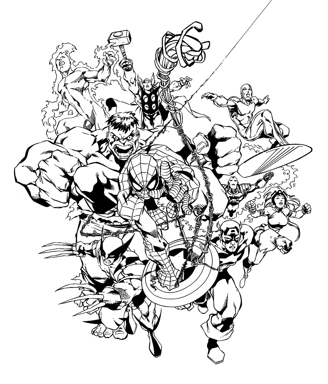 ぬりえページ: DCコミックスのスーパーヒーロー (スーパーヒーロー) #80121 - 無料の印刷可能なぬりえページ