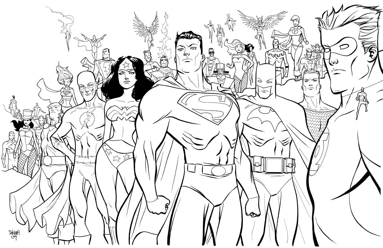 ぬりえページ: DCコミックスのスーパーヒーロー (スーパーヒーロー) #80122 - 無料の印刷可能なぬりえページ