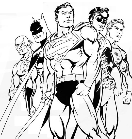 ぬりえページ: DCコミックスのスーパーヒーロー (スーパーヒーロー) #80127 - 無料の印刷可能なぬりえページ