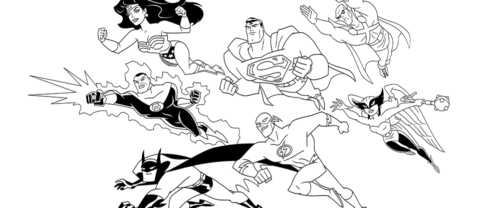 ぬりえページ: DCコミックスのスーパーヒーロー (スーパーヒーロー) #80135 - 無料の印刷可能なぬりえページ