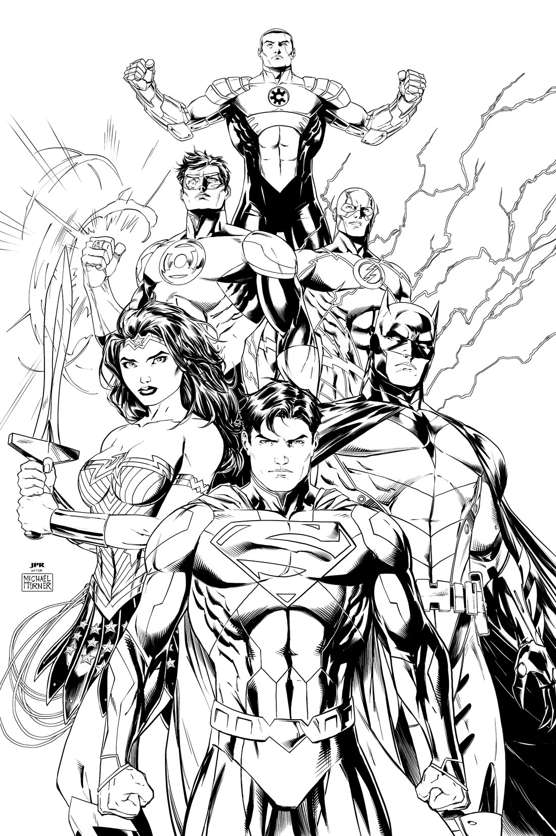 ぬりえページ: DCコミックスのスーパーヒーロー (スーパーヒーロー) #80173 - 無料の印刷可能なぬりえページ