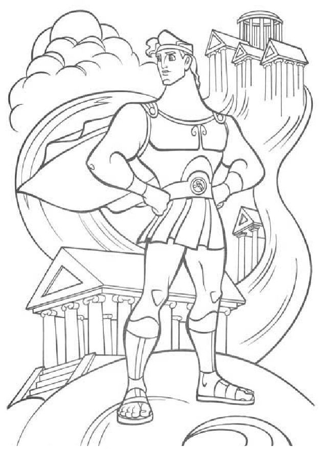 ぬりえページ: ヘラクレス (スーパーヒーロー) #84157 - 無料の印刷可能なぬりえページ
