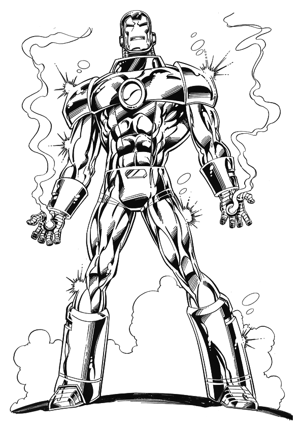 ぬりえページ: 鉄人 (スーパーヒーロー) #80523 - 無料の印刷可能なぬりえページ