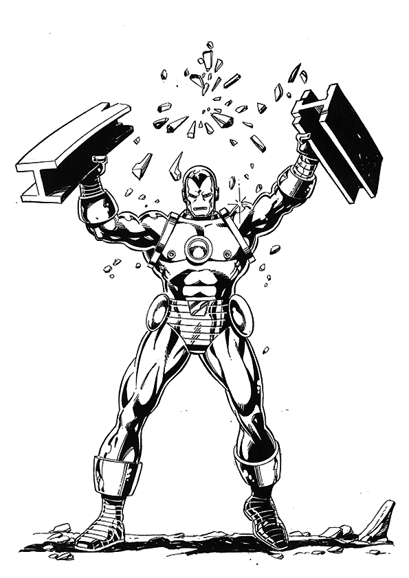 ぬりえページ: 鉄人 (スーパーヒーロー) #80539 - 無料の印刷可能なぬりえページ