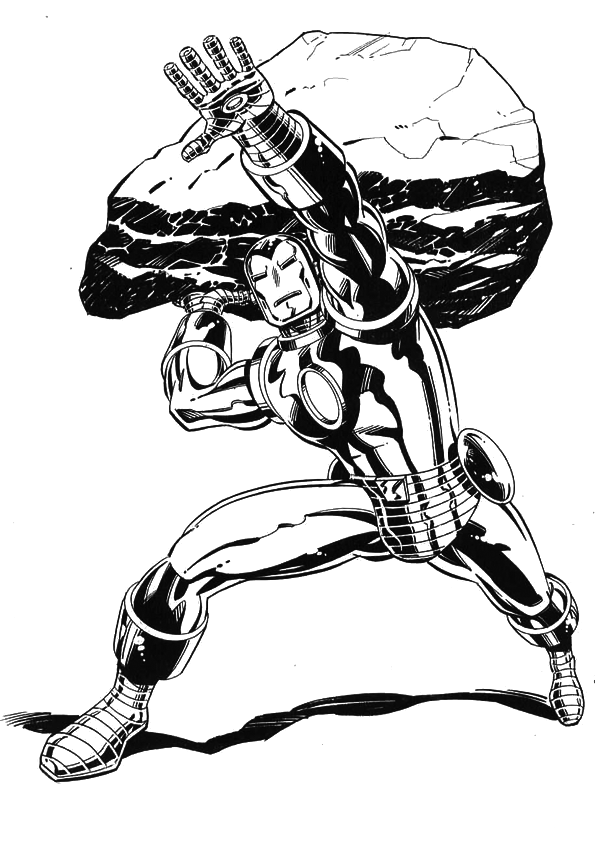 ぬりえページ: 鉄人 (スーパーヒーロー) #80582 - 無料の印刷可能なぬりえページ
