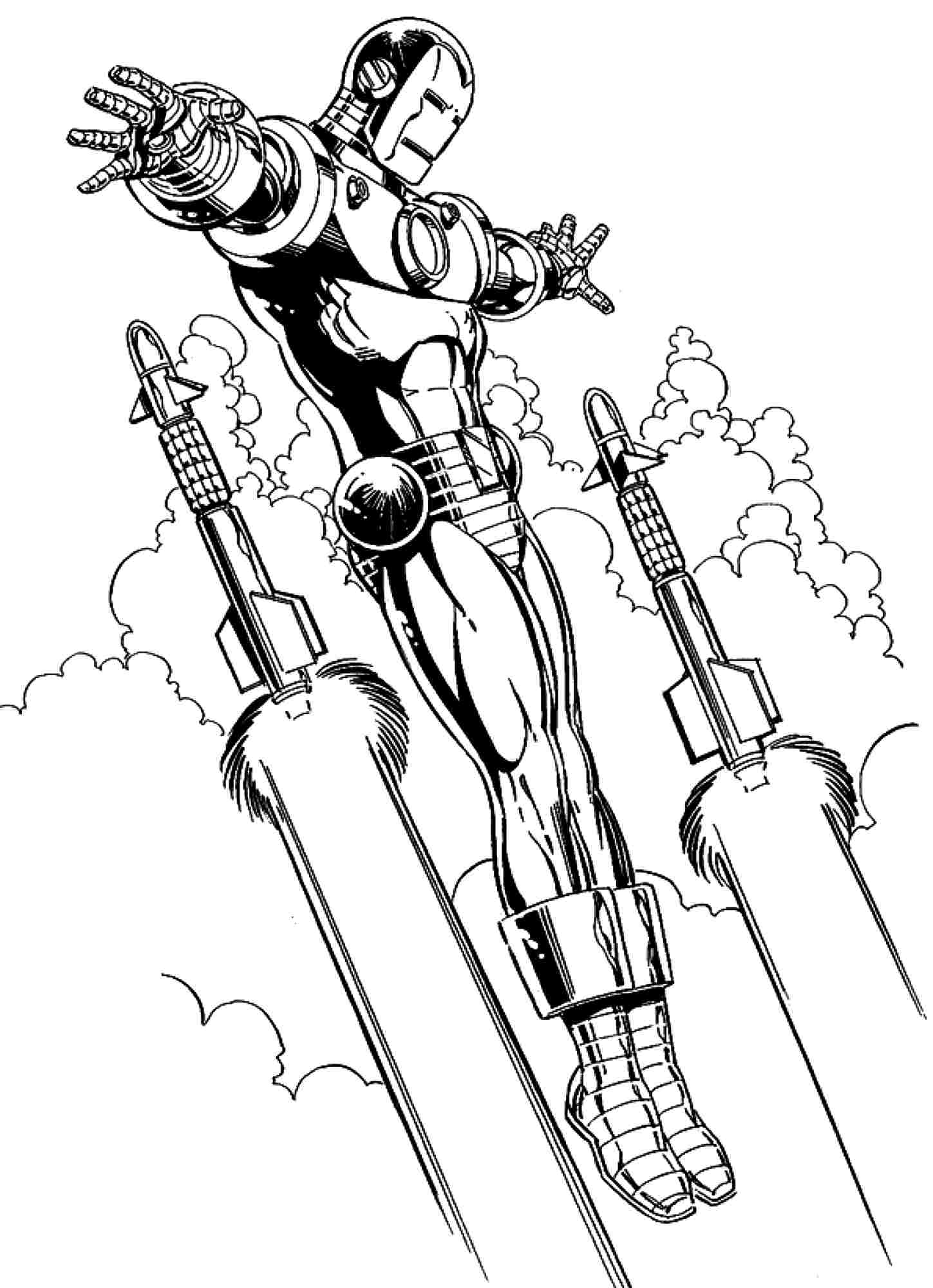 ぬりえページ: 鉄人 (スーパーヒーロー) #80599 - 無料の印刷可能なぬりえページ