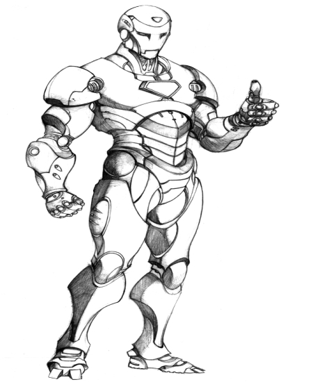 ぬりえページ: 鉄人 (スーパーヒーロー) #80607 - 無料の印刷可能なぬりえページ