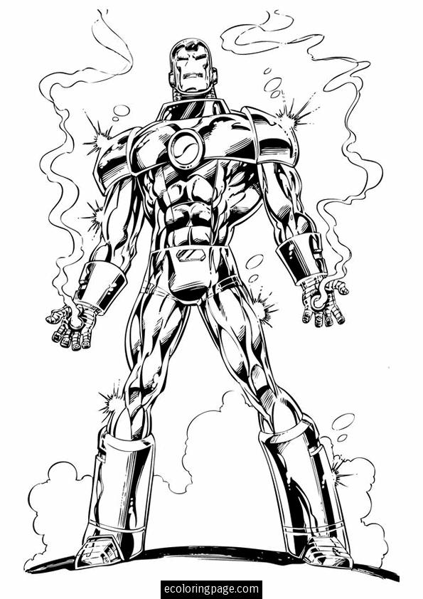 ぬりえページ: 鉄人 (スーパーヒーロー) #80646 - 無料の印刷可能なぬりえページ
