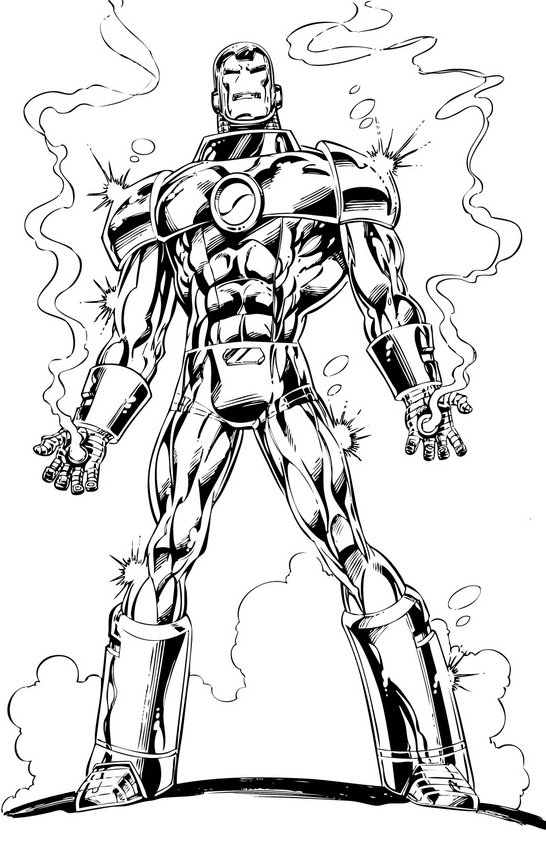 ぬりえページ: 鉄人 (スーパーヒーロー) #80657 - 無料の印刷可能なぬりえページ