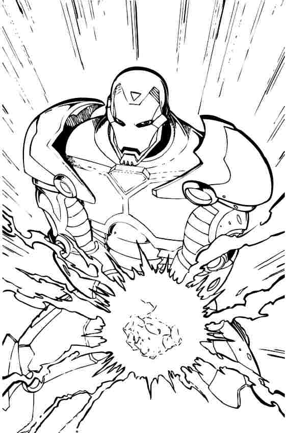 ぬりえページ: 鉄人 (スーパーヒーロー) #80687 - 無料の印刷可能なぬりえページ