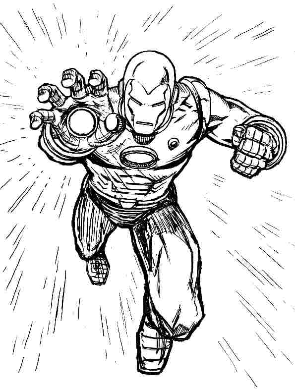ぬりえページ: 鉄人 (スーパーヒーロー) #80710 - 無料の印刷可能なぬりえページ