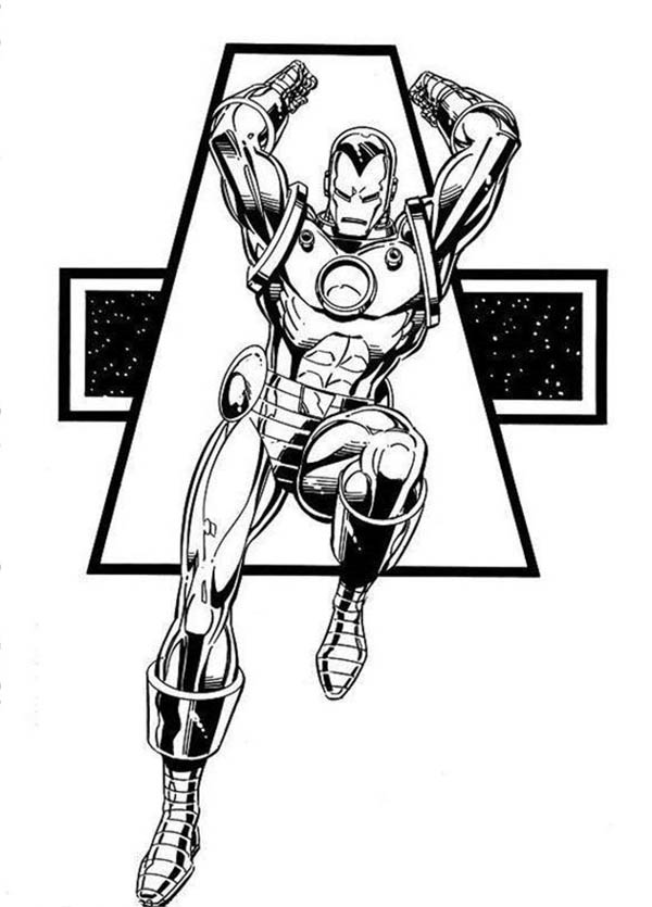 ぬりえページ: 鉄人 (スーパーヒーロー) #80714 - 無料の印刷可能なぬりえページ