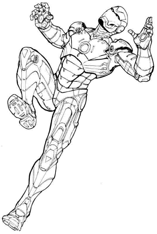 ぬりえページ: 鉄人 (スーパーヒーロー) #80717 - 無料の印刷可能なぬりえページ
