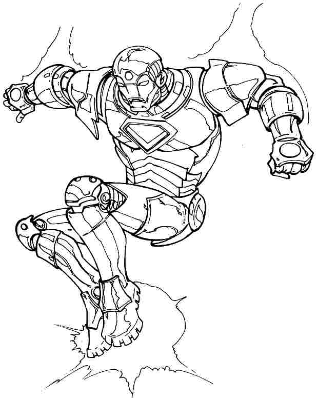 ぬりえページ: 鉄人 (スーパーヒーロー) #80718 - 無料の印刷可能なぬりえページ