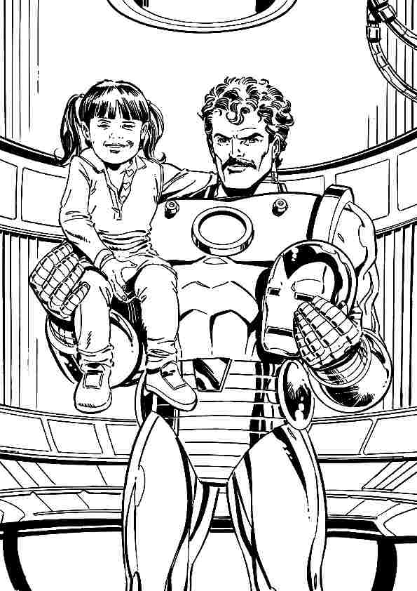 ぬりえページ: 鉄人 (スーパーヒーロー) #80728 - 無料の印刷可能なぬりえページ