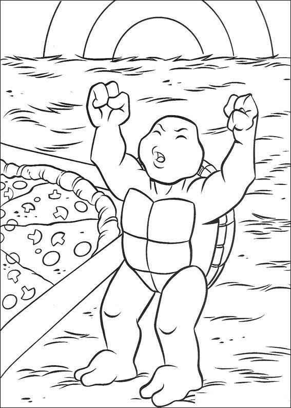 ぬりえページ: 忍者タートルズ (スーパーヒーロー) #75610 - 無料の印刷可能なぬりえページ