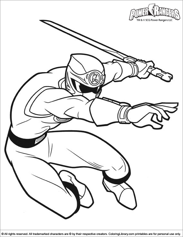 ぬりえページ: パワーレンジャー (スーパーヒーロー) #50053 - 無料の印刷可能なぬりえページ