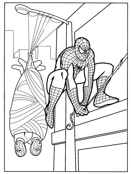 ぬりえページ: スパイダーマン (スーパーヒーロー) #78654 - 無料の印刷可能なぬりえページ