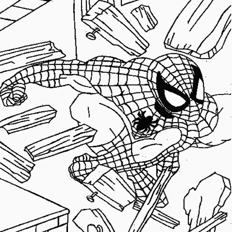 ぬりえページ: スパイダーマン (スーパーヒーロー) #78717 - 無料の印刷可能なぬりえページ