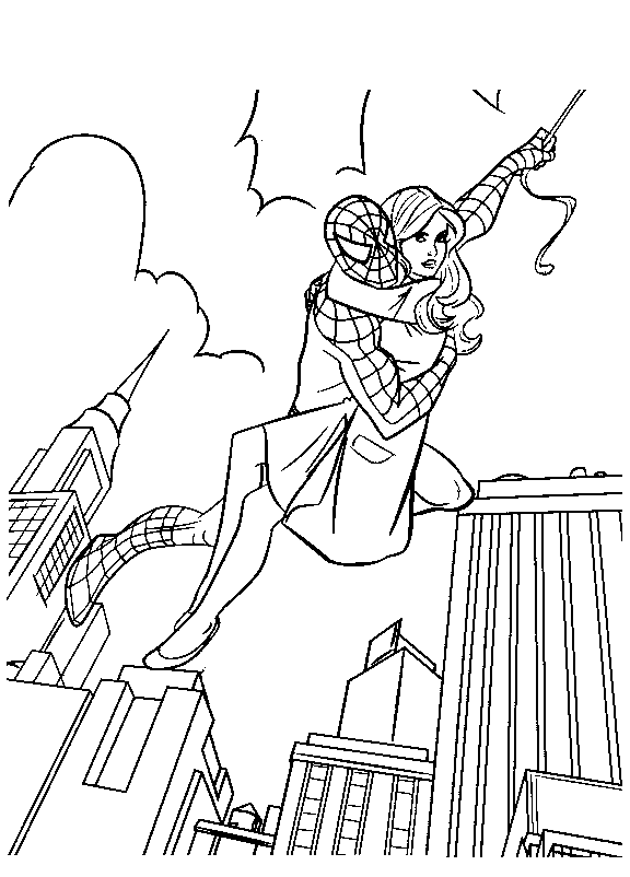 ぬりえページ: スパイダーマン (スーパーヒーロー) #78746 - 無料の印刷可能なぬりえページ