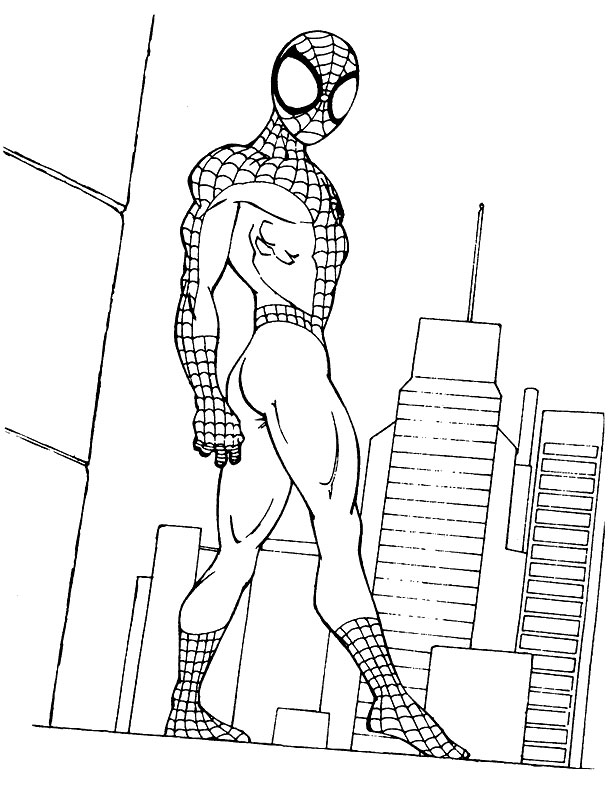 ぬりえページ: スパイダーマン (スーパーヒーロー) #78821 - 無料の印刷可能なぬりえページ