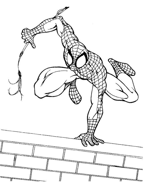 ぬりえページ: スパイダーマン (スーパーヒーロー) #78881 - 無料の印刷可能なぬりえページ