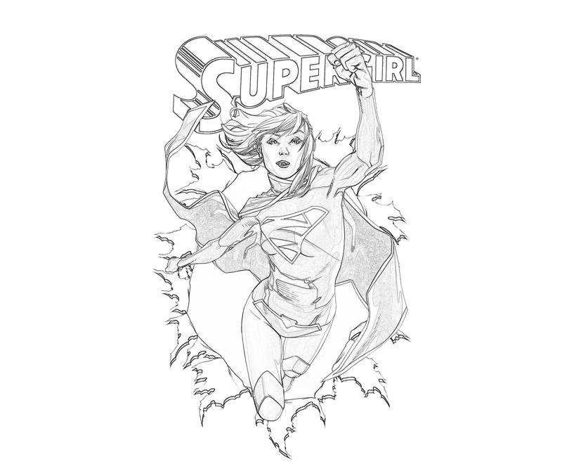ぬりえページ: スーパーガール (スーパーヒーロー) #83932 - 無料の印刷可能なぬりえページ