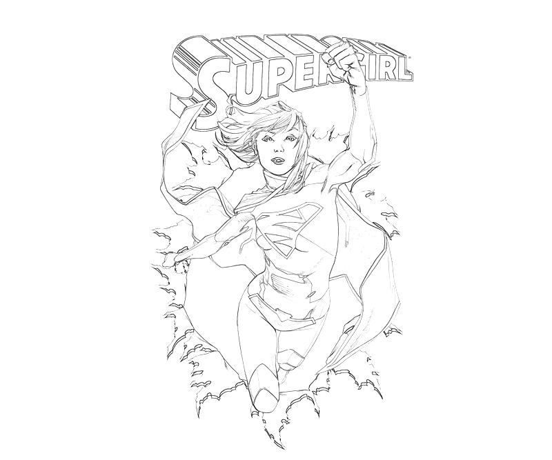 ぬりえページ: スーパーガール (スーパーヒーロー) #83941 - 無料の印刷可能なぬりえページ