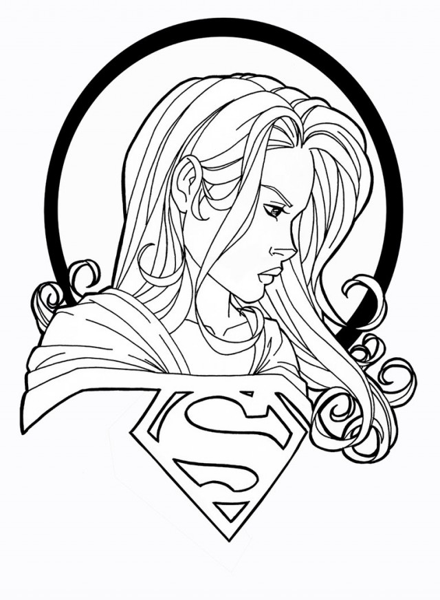 ぬりえページ: スーパーガール (スーパーヒーロー) #83956 - 無料の印刷可能なぬりえページ