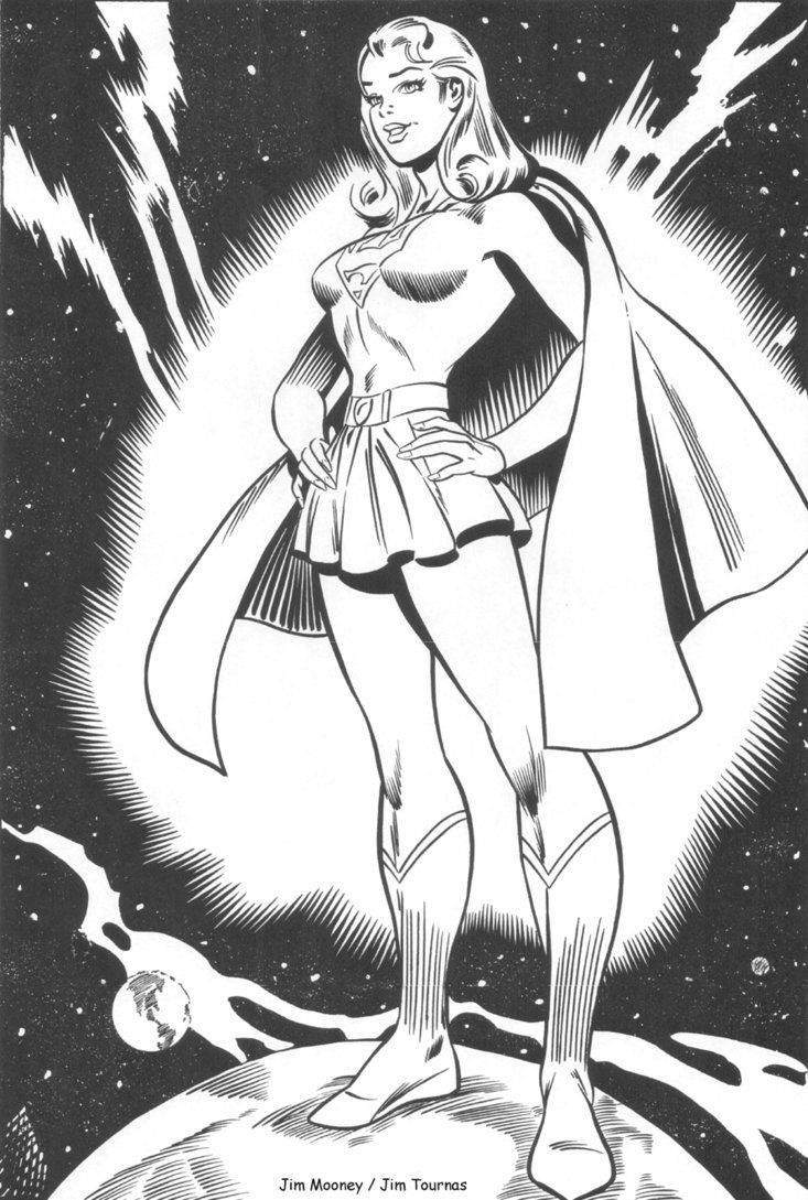 ぬりえページ: スーパーガール (スーパーヒーロー) #84000 - 無料の印刷可能なぬりえページ