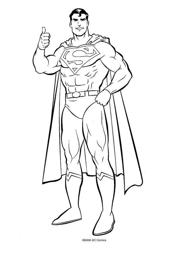 ぬりえページ: スーパーマン (スーパーヒーロー) #83609 - 無料の印刷可能なぬりえページ