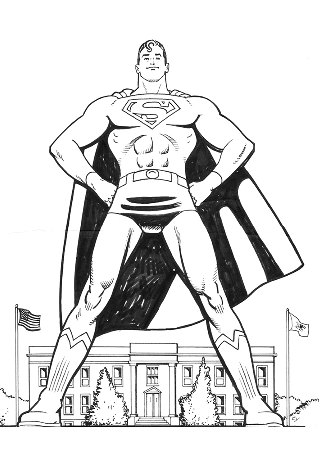 ぬりえページ: スーパーマン (スーパーヒーロー) #83612 - 無料の印刷可能なぬりえページ