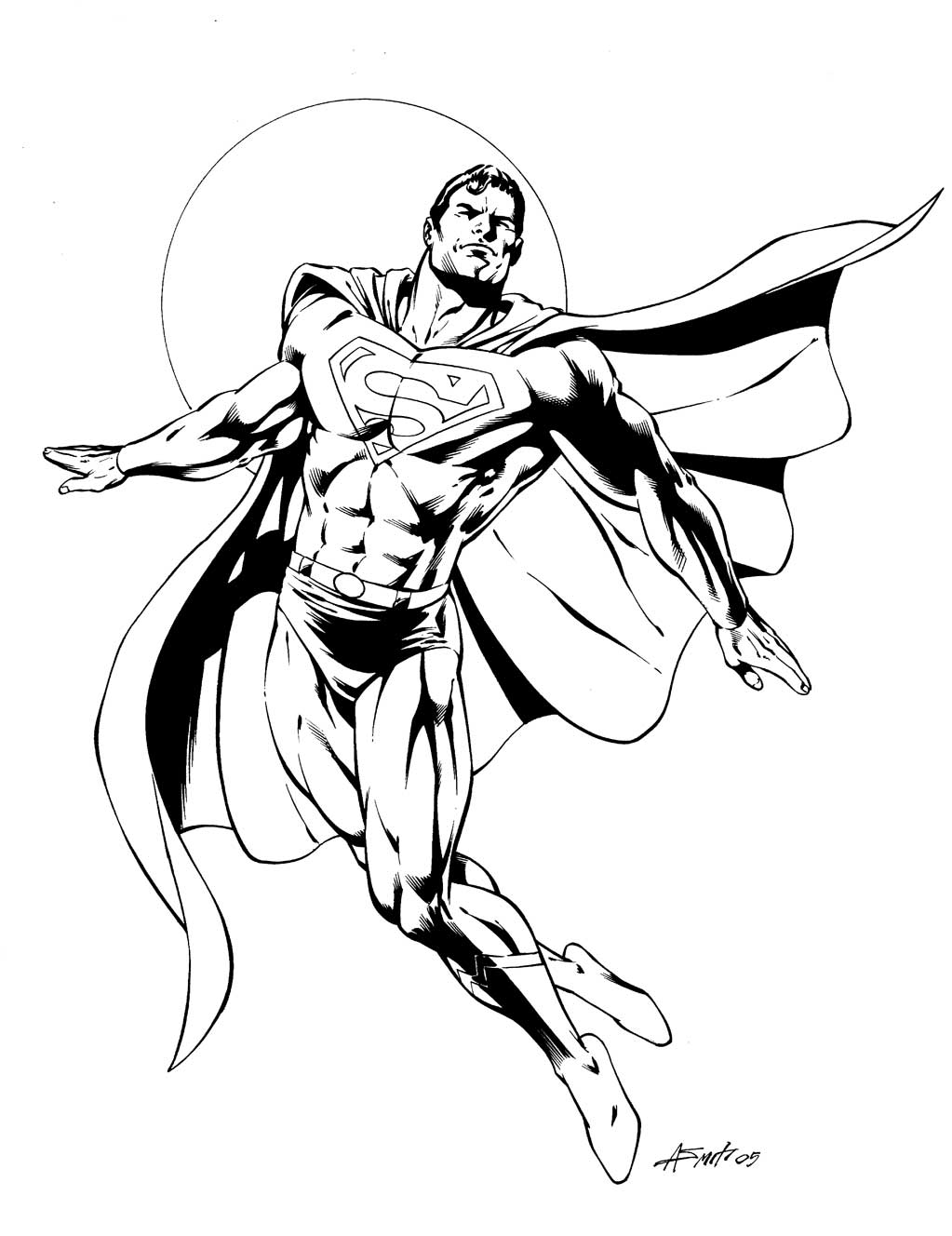 ぬりえページ: スーパーマン (スーパーヒーロー) #83615 - 無料の印刷可能なぬりえページ