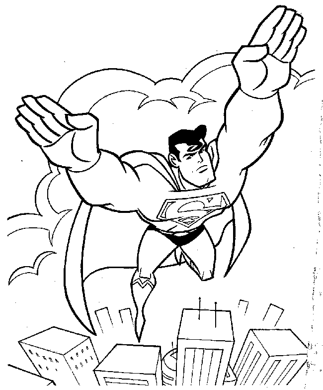 ぬりえページ: スーパーマン (スーパーヒーロー) #83624 - 無料の印刷可能なぬりえページ