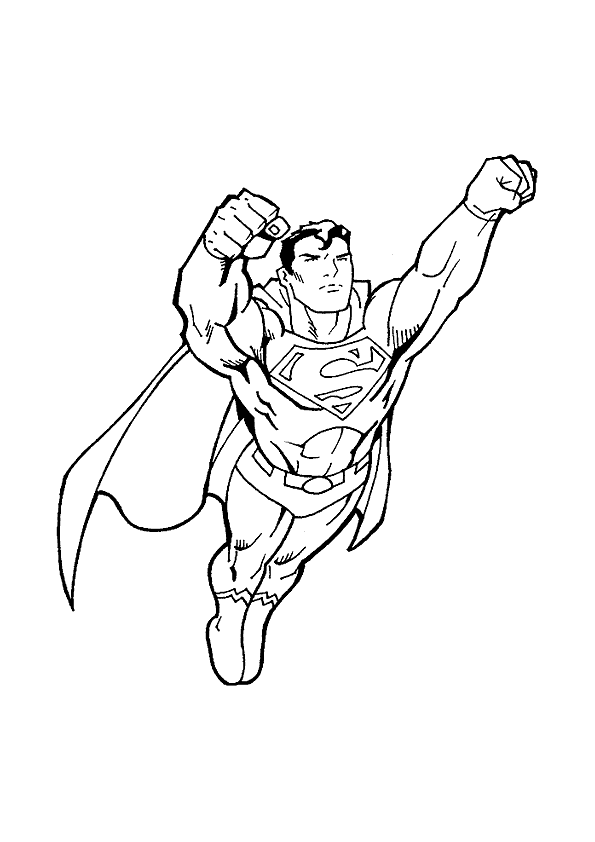 ぬりえページ: スーパーマン (スーパーヒーロー) #83627 - 無料の印刷可能なぬりえページ