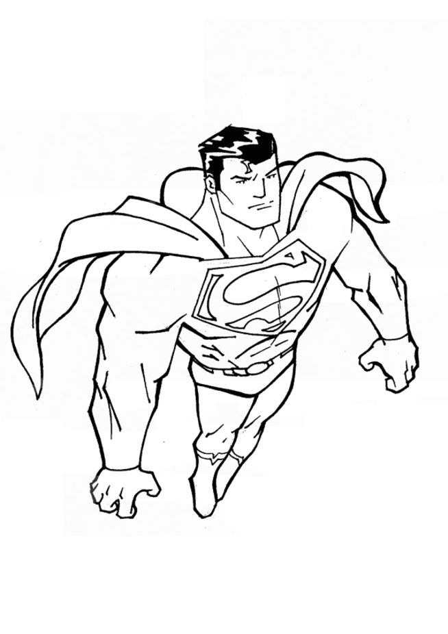 ぬりえページ: スーパーマン (スーパーヒーロー) #83639 - 無料の印刷可能なぬりえページ