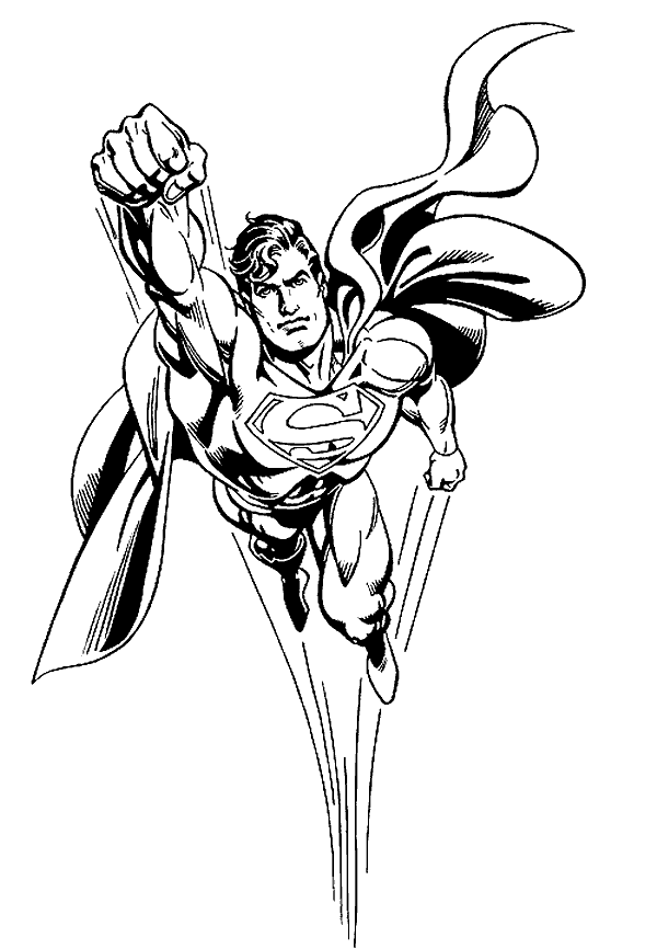 ぬりえページ: スーパーマン (スーパーヒーロー) #83653 - 無料の印刷可能なぬりえページ
