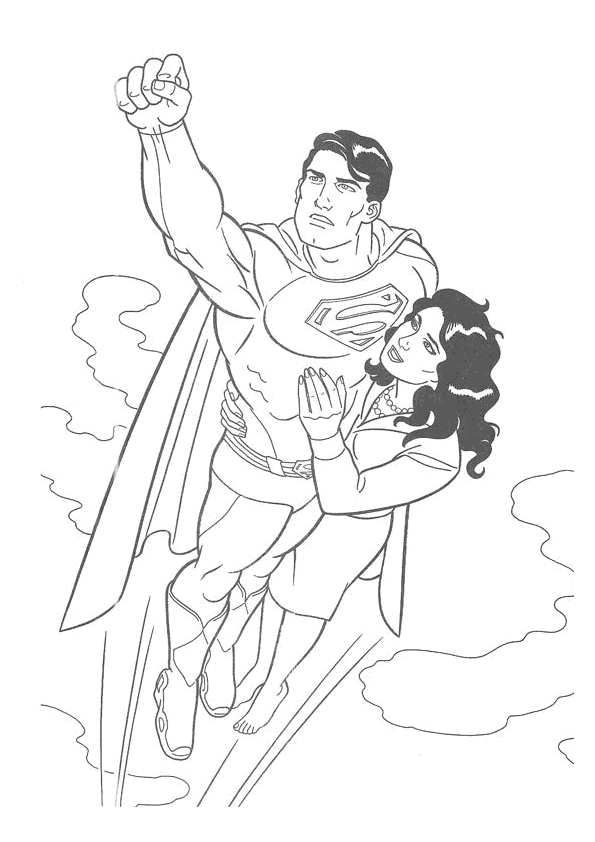 ぬりえページ: スーパーマン (スーパーヒーロー) #83665 - 無料の印刷可能なぬりえページ