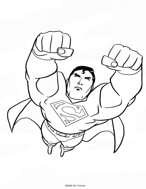 ぬりえページ: スーパーマン (スーパーヒーロー) #83675 - 無料の印刷可能なぬりえページ