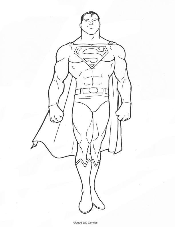 ぬりえページ: スーパーマン (スーパーヒーロー) #83685 - 無料の印刷可能なぬりえページ