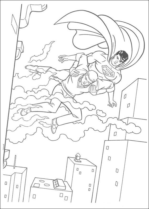 ぬりえページ: スーパーマン (スーパーヒーロー) #83692 - 無料の印刷可能なぬりえページ