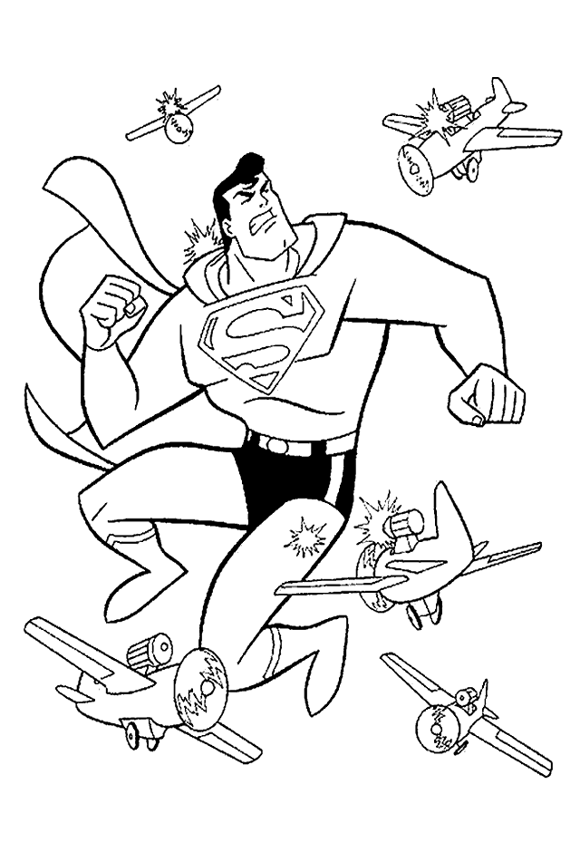 ぬりえページ: スーパーマン (スーパーヒーロー) #83699 - 無料の印刷可能なぬりえページ