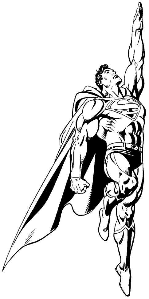 ぬりえページ: スーパーマン (スーパーヒーロー) #83709 - 無料の印刷可能なぬりえページ