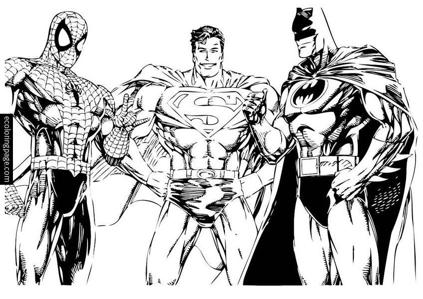 ぬりえページ: スーパーマン (スーパーヒーロー) #83711 - 無料の印刷可能なぬりえページ