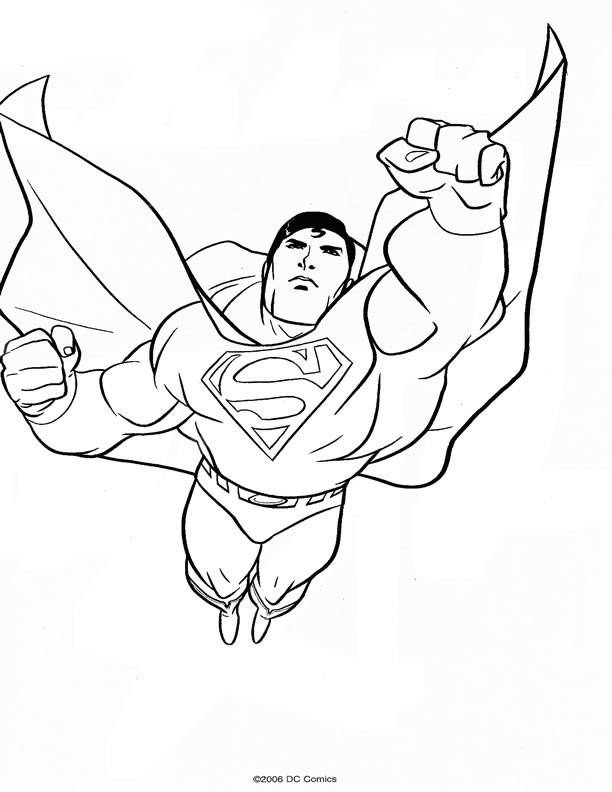 ぬりえページ: スーパーマン (スーパーヒーロー) #83716 - 無料の印刷可能なぬりえページ
